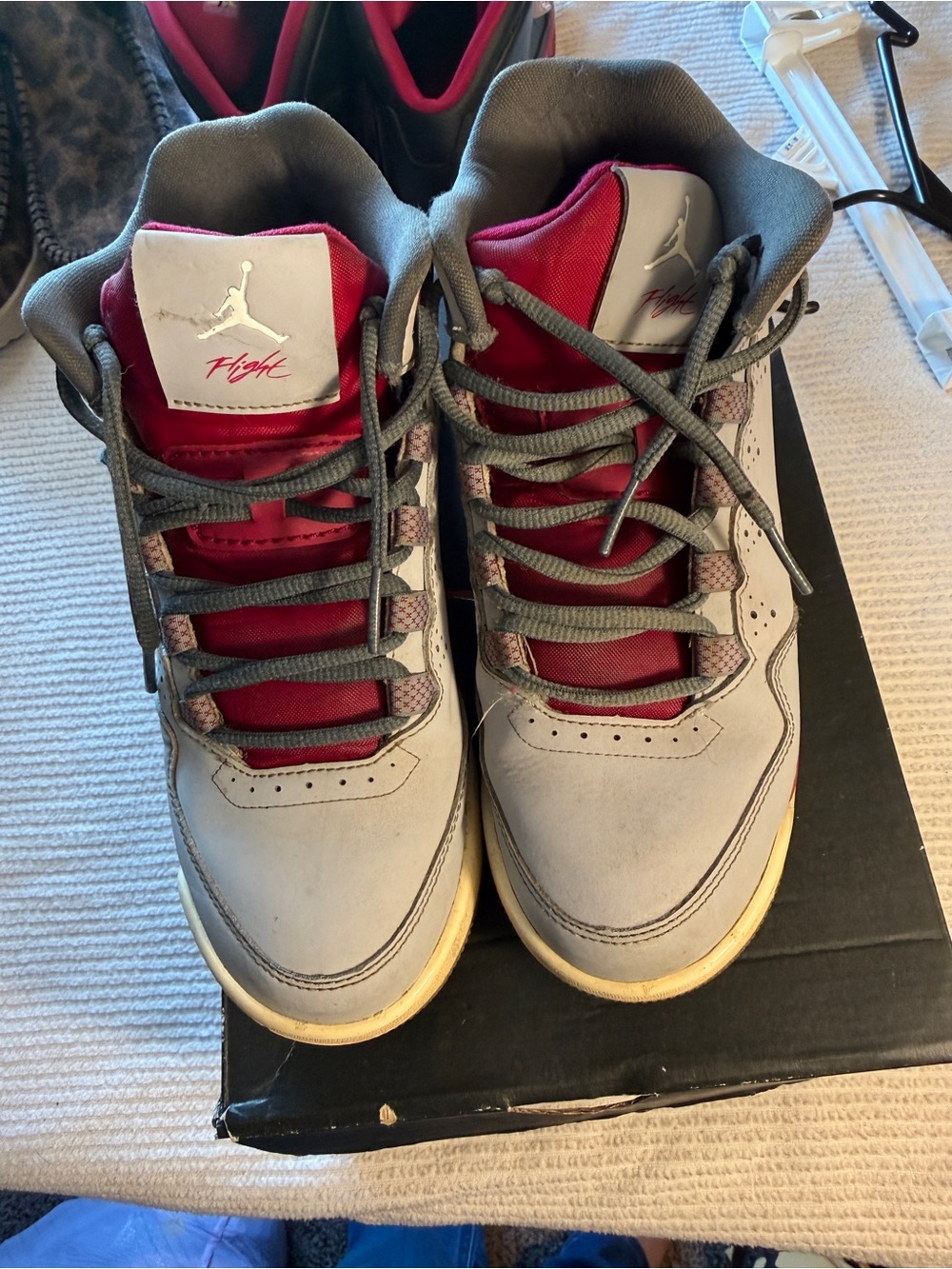 Air Jordan 5-Style Sneakers in Gray and Pink